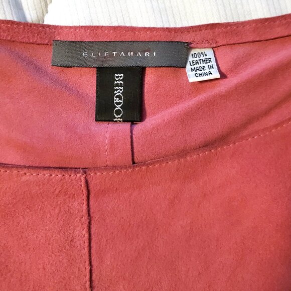 Elie Tahari glove suede leather top size M - Picture 3 of 7